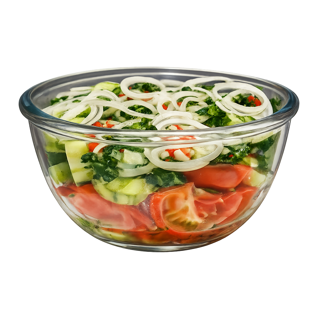 კიტრი და პომიდვრის სალათი